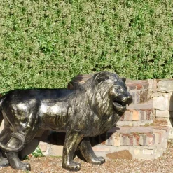 Wildlife|Lions^Statues & Sculptures Grand Lions Bronze Metal Garden Statues