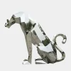 Low Poly|Animals^Statues & Sculptures Grand Panther 87cm Geometric Metal Garden Sculpture