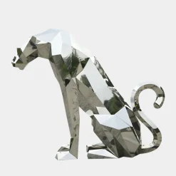 Low Poly|Animals^Statues & Sculptures Grand Panther 87cm Geometric Metal Garden Sculpture