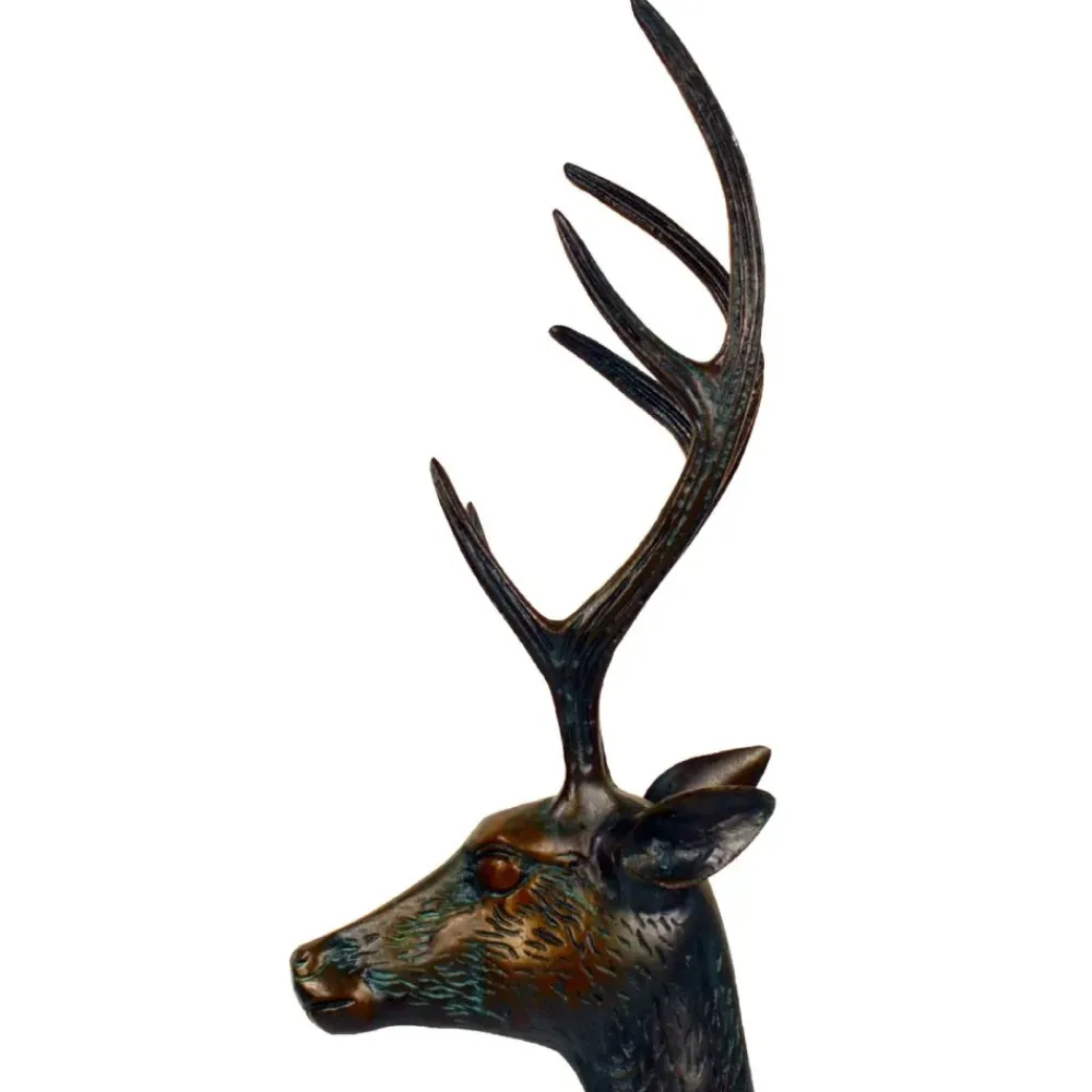 Stags & Deers^Statues & Sculptures Grand Stag & Doe Bronze Metal Garden Statues
