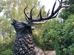 Stags & Deers^Statues & Sculptures Grand Stag Life-Size 292cm Metal Bronze Garden Statue