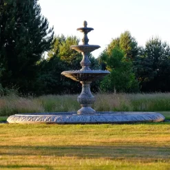 Water Features^Statues & Sculptures Grand Triple Tier 4m Emerald Marble Stone Water Fountain Feature