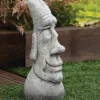 Easter Island Heads^Statues & Sculptures Grandad Easter Island Head Stone Garden Ornament