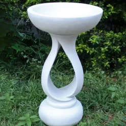 Bird Baths^Statues & Sculptures Grasmere Contemporary Marble Resin Garden Birdbath
