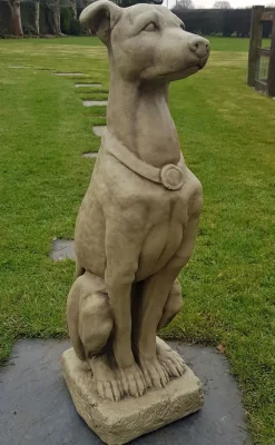 Dogs^Statues & Sculptures Greyhound 90cm Stone Garden Statue