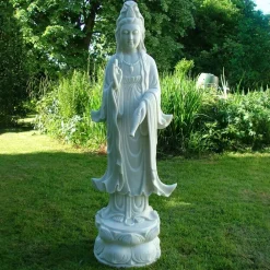 Buddha^Statues & Sculptures Guanyin Bodhisattva 120cm Marble Resin Garden Statue