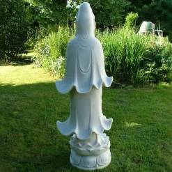 Buddha^Statues & Sculptures Guanyin Bodhisattva 120cm Marble Resin Garden Statue