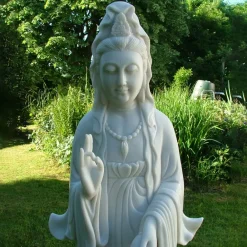 Buddha^Statues & Sculptures Guanyin Bodhisattva 120cm Marble Resin Garden Statue