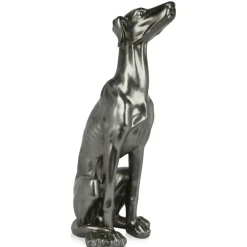 Floor Standing|Animals^Statues & Sculptures Guardian Greyhound 81cm Anthracite Resin Indoor Sculpture