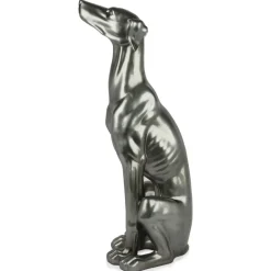 Floor Standing|Animals^Statues & Sculptures Guardian Greyhound 81cm Anthracite Resin Indoor Sculpture