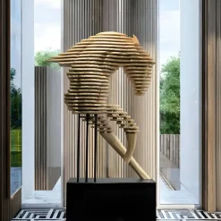 Floor Standing|Abstract^Statues & Sculptures Harmonic Horse 160cm Bronze Metal Garden Sculpture v2