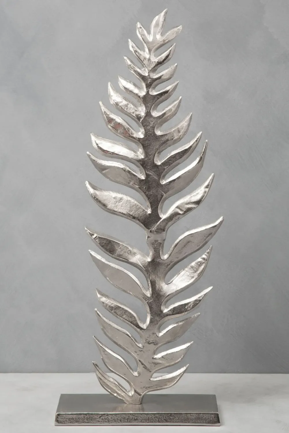Table Top|Contemporary^Statues & Sculptures Harmonic Leaf 67cm Metal Indoor Sculpture