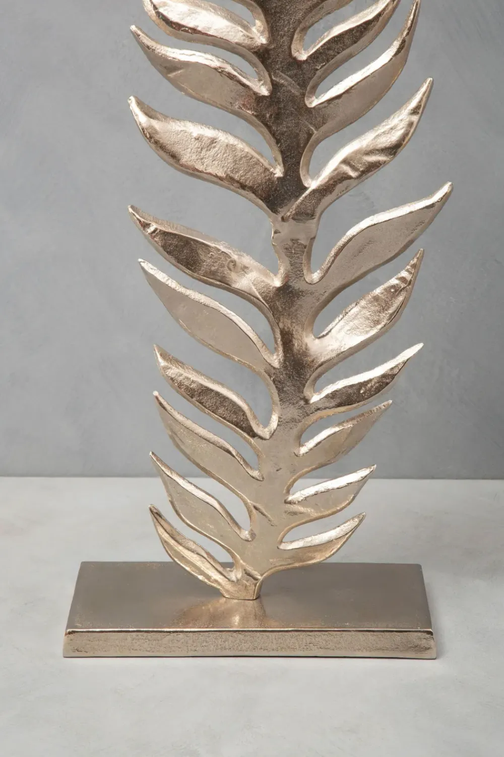Table Top|Contemporary^Statues & Sculptures Harmonic Leaf 67cm Metal Indoor Sculpture