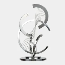 Table Top|Floor Standing^Statues & Sculptures Harmonic Strings 80cm Silver Metal Indoor Sculpture