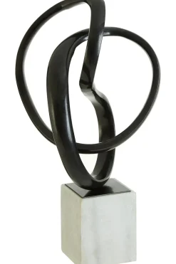Table Top|Abstract^Statues & Sculptures Harmony in Motion 34cm Black Metal Indoor Sculpture