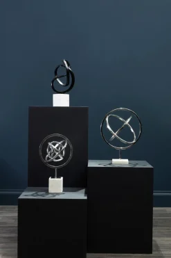 Table Top|Abstract^Statues & Sculptures Harmony in Motion 34cm Black Metal Indoor Sculpture