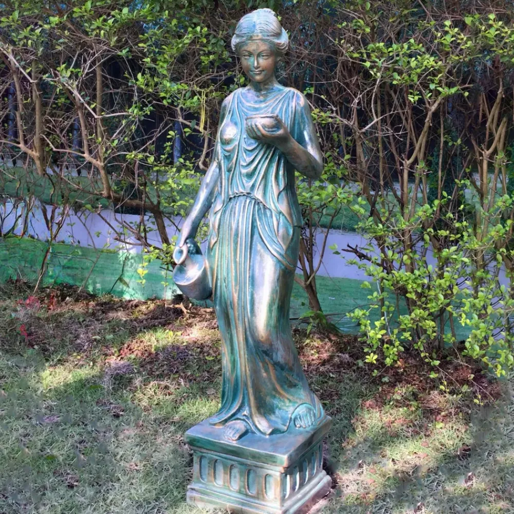 Greek^Statues & Sculptures Hebe 85cm Aged Bronze Resin Garden Statue
