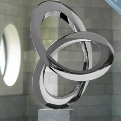 Contemporary|Contemporary^Statues & Sculptures Helix 98cm Metal Stainless Steel Indoor Sculpture
