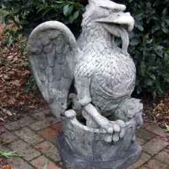 Griffins^Statues & Sculptures Heraldic Griffin Stone Garden Statue