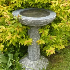 Bird Baths^Statues & Sculptures Highland Black Marble Stone Garden Birdbath