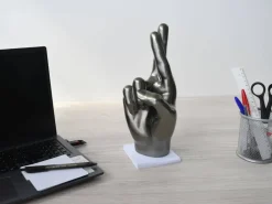 Table Top|Contemporary^Statues & Sculptures Hope Hand 28cm Anthracite Resin Indoor Sculpture