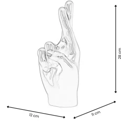 Table Top|Contemporary^Statues & Sculptures Hope Hand 28cm Gold Resin Indoor Sculpture