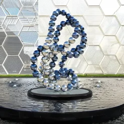 Giant|Floor Standing^Statues & Sculptures Hyper Bubbles 162cm Silver Metal Garden Sculpture