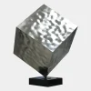 Table Top|Abstract^Statues & Sculptures Hyper Cube 75cm Silver Metal Indoor Sculpture