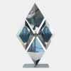 Floor Standing|Low Poly^Statues & Sculptures Hyper Prism 103cm Silver Geometric Metal Indoor Sculpture