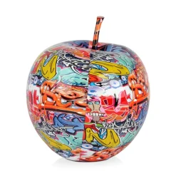 Table Top|Graffiti^Statues & Sculptures Iconic Apple 30cm Graffiti Resin Indoor Sculpture