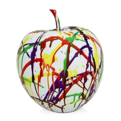 Table Top|Contemporary^Statues & Sculptures Iconic Apple 30cm Multicolour Resin Indoor Sculpture