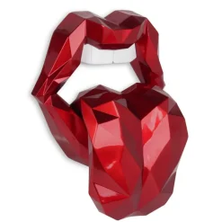 Wall Art|Contemporary^Statues & Sculptures Iconic Lips 42cm Red Resin Wall Sculpture