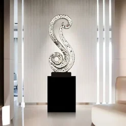 Table Top|Floor Standing^Statues & Sculptures Iconic Symphony 85cm Silver Metal Indoor Sculpture