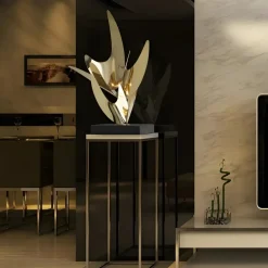 Table Top|Abstract^Statues & Sculptures Infinite Bloom 71cm Gold Metal Indoor Sculpture