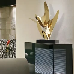 Table Top|Abstract^Statues & Sculptures Infinite Bloom 71cm Gold Metal Indoor Sculpture