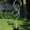 Contemporary^Statues & Sculptures Infinite 130cm Metal Stainless Metal Garden Sculpture