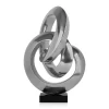 Table Top|Abstract^Statues & Sculptures Infinite Orbit 45cm Silver Resin Indoor Sculpture