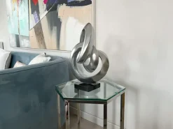 Table Top|Abstract^Statues & Sculptures Infinite Orbit 45cm Silver Resin Indoor Sculpture