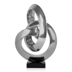 Table Top|Abstract^Statues & Sculptures Infinite Orbit 45cm Silver Resin Indoor Sculpture