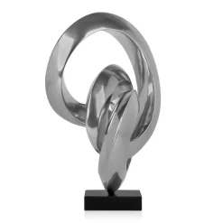 Table Top|Abstract^Statues & Sculptures Infinite Orbit 45cm Silver Resin Indoor Sculpture