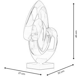 Table Top|Abstract^Statues & Sculptures Infinite Orbit 45cm Silver Resin Indoor Sculpture