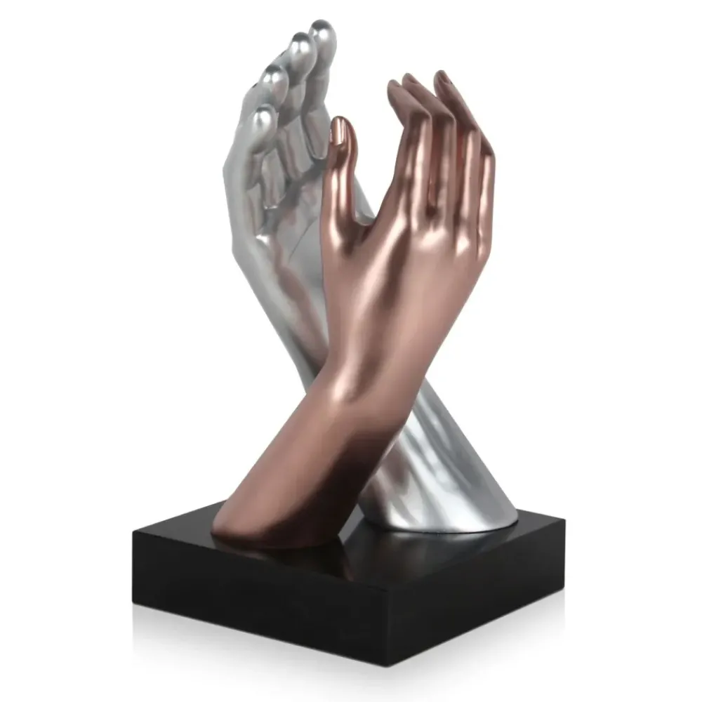 Table Top|Contemporary^Statues & Sculptures Infinite Touch 36cm Bronze Resin Indoor Sculpture