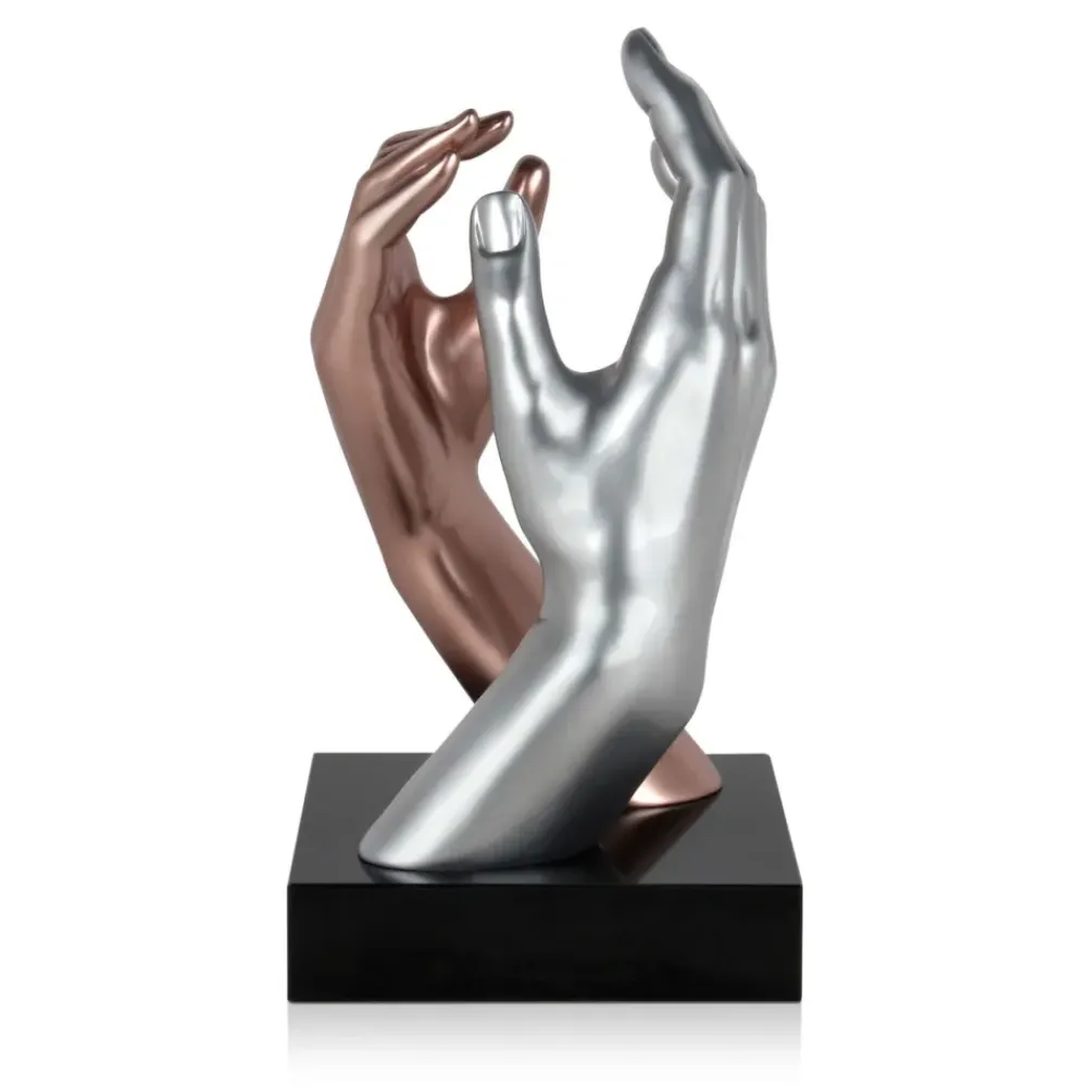 Table Top|Contemporary^Statues & Sculptures Infinite Touch 36cm Bronze Resin Indoor Sculpture