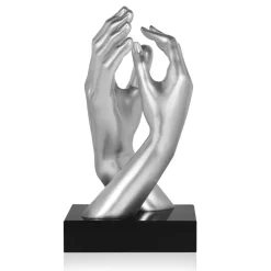 Table Top|Contemporary^Statues & Sculptures Infinite Touch 36cm Silver Resin Indoor Sculpture