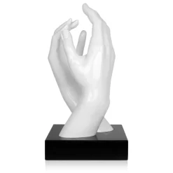 Table Top|Contemporary^Statues & Sculptures Infinite Touch 36cm White Resin Indoor Sculpture