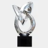 Giant|Floor Standing^Statues & Sculptures Infinity Fusion 180cm Silver Metal Garden Sculpture