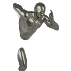 Figurative|Wall Art^Statues & Sculptures Infinity Man 50cm Anthracite Resin Wall Sculpture