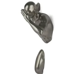 Figurative|Wall Art^Statues & Sculptures Infinity Man 50cm Anthracite Resin Wall Sculpture