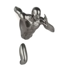 Figurative|Wall Art^Statues & Sculptures Infinity Man 28cm Anthracite Resin Wall Sculpture
