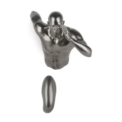 Figurative|Wall Art^Statues & Sculptures Infinity Man 28cm Anthracite Resin Wall Sculpture